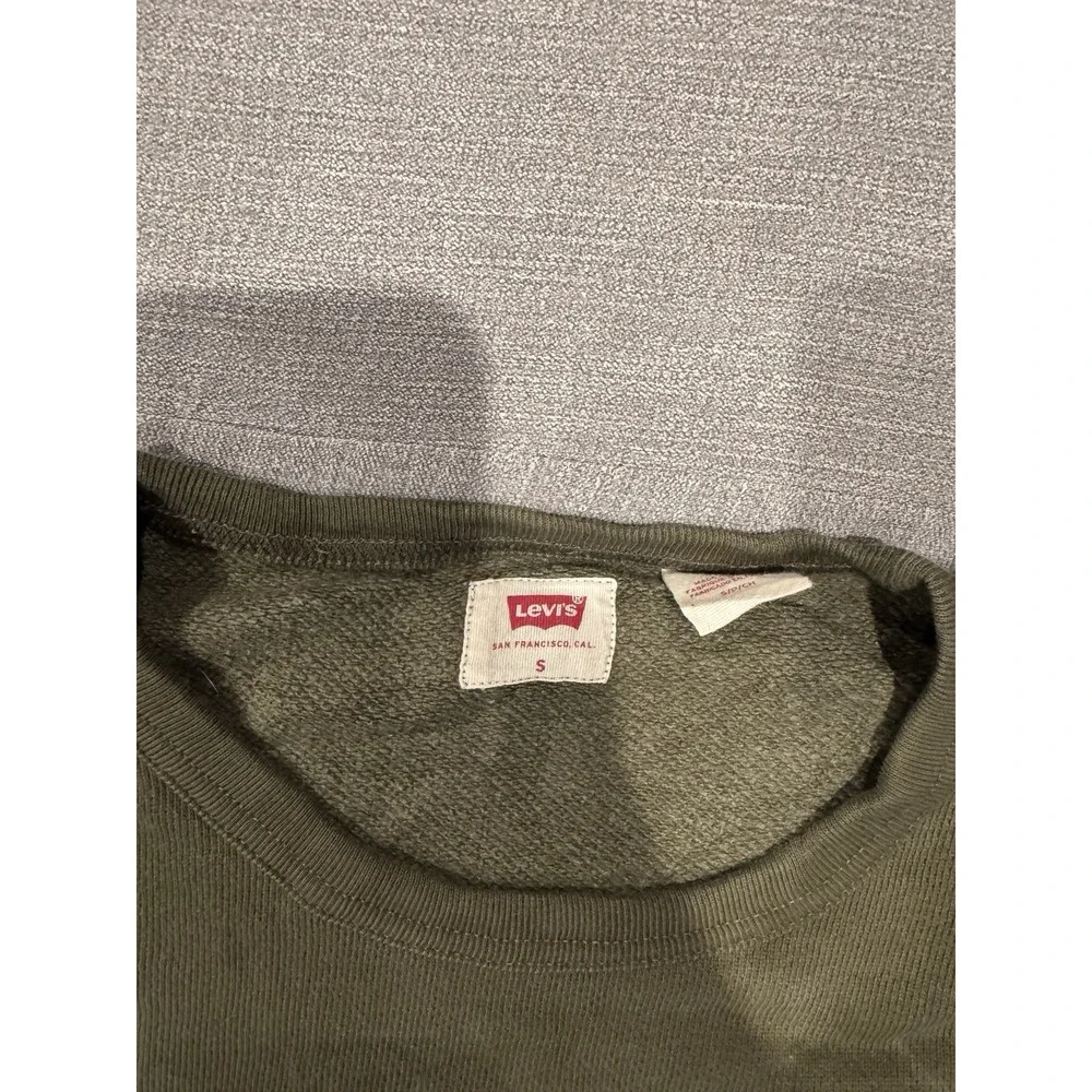 Levi's Men's Small Green Crew Neck Sweater Pullover